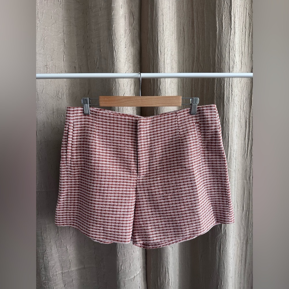 Altar’D State tweed gingham design shorts